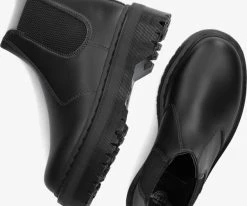 Dr martens v 2976 quad bottines chelsea en noir -Bottes Femme Soldes 230095 5