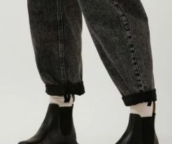 Dr martens v 2976 quad bottines chelsea en noir -Bottes Femme Soldes 230095 8