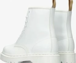 Dr martens vegan 1460 bex mono bottines à lacets en blanc 8 Dr martens vegan 1460 bex mono bottines à lacets en blanc -Bottes Femme Soldes 230099 3
