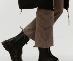 Dr martens vegan 1460 bex mono bottines à lacets en noir -Bottes Femme Soldes 230100 8