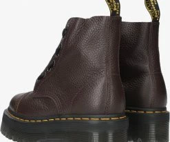 Dr martens sinclair bottines à lacets en rouge -Bottes Femme Soldes 230101 3