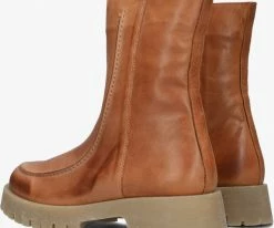 Notre-v 2199 bottillons en cognac -Bottes Femme Soldes 230548 3