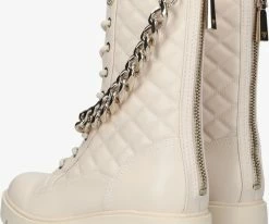 Guess riplei bottines à lacets en blanc -Bottes Femme Soldes 230807 3