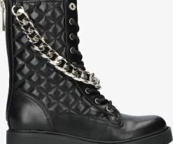 Guess riplei bottines à lacets en noir