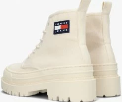Tommy jeans tommy jeans foxing bottines à lacets en blanc -Bottes Femme Soldes 230858 3
