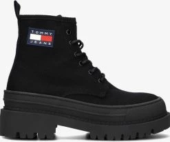 Tommy jeans tommy jeans foxing bottines à lacets en noir