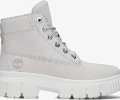 Timberland greyfield leather boot bottines à lacets en gris