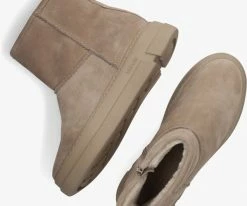 Via vai blue lounge bottes fourrure en beige -Bottes Femme Soldes 231009 5