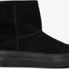 Via vai blue lounge bottes fourrure en noir -Bottes Femme Soldes 231010 2