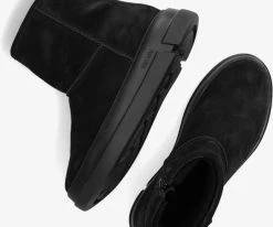 Via vai blue lounge bottes fourrure en noir -Bottes Femme Soldes 231010 5