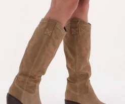 Notre-v ap250 santiags en camel -Bottes Femme Soldes 231207 8