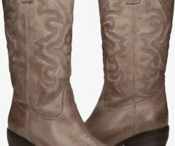 Notre-v al300.1 santiags en taupe 10 Notre-v al300.1 santiags en taupe -Bottes Femme Soldes 231210 5