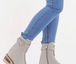 Notre-v ap1001 biker boots en beige 11 Notre-v ap1001 biker boots en beige -Bottes Femme Soldes 231223 8