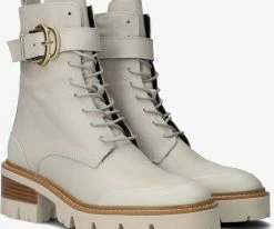 Notre-v ap1002 bottines à lacets en beige -Bottes Femme Soldes 231224 1