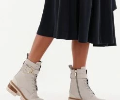 Notre-v ap1002 bottines à lacets en beige -Bottes Femme Soldes 231224 8