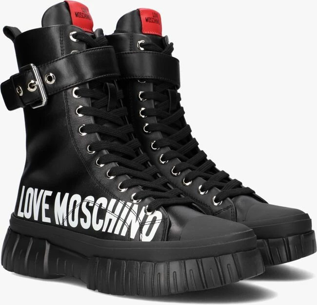 Love moschino ja15695 bottines à lacets en noir 2 Love moschino ja15695 bottines à lacets en noir – Image 2