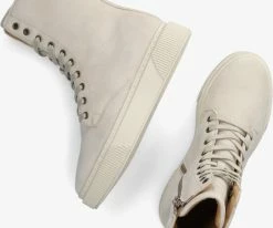 Cycleur de luxe endo bottines à lacets en beige -Bottes Femme Soldes 231557 5