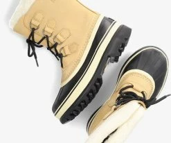 Sorel caribou wp bottes fourrure en cognac -Bottes Femme Soldes 231684 5