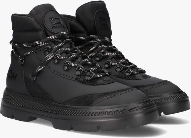 Woolrich retro hiking boot gum bottines à lacets en noir 2 Woolrich retro hiking boot gum bottines à lacets en noir – Image 2