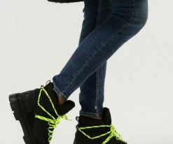 Woolrich retro hiking boot gum bottines à lacets en noir 11 Woolrich retro hiking boot gum bottines à lacets en noir -Bottes Femme Soldes 231850 8