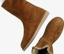 Notre-v 2204-01 bottes fourrure en cognac -Bottes Femme Soldes 232066 5