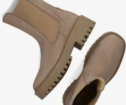 Haboob p7340 bottines chelsea en taupe -Bottes Femme Soldes 233914 5