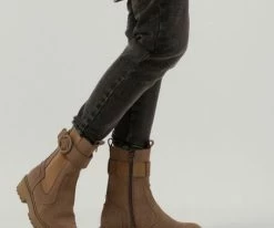 Haboob p7075 bottines chelsea en taupe -Bottes Femme Soldes 233922 8