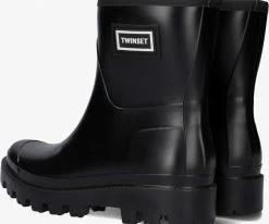 Twinset milano 222tcp23a bottes en caoutchouc en noir 8 Twinset milano 222tcp23a bottes en caoutchouc en noir -Bottes Femme Soldes 234894 3
