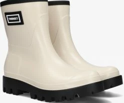 Twinset milano 222tcp23a bottes en caoutchouc en beige