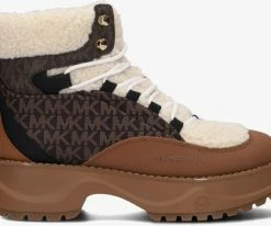 Michael kors dupree hiker bootie bottines à lacets en marron