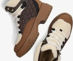 Michael kors dupree hiker bootie bottines à lacets en marron -Bottes Femme Soldes 235536 5