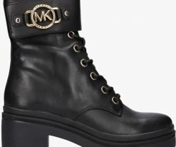 Michael kors rory lug bootie bottines à lacets en noir