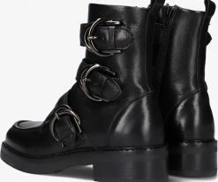 Via vai bellamy lodge biker boots en noir -Bottes Femme Soldes 237232 3