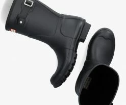 Hunter chaussure womens original short en noir -Bottes Femme Soldes 84461 5