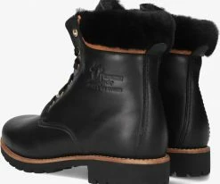 Panama jack panama 03 igloo travelling bottines à lacets en noir -Bottes Femme Soldes 90885 3