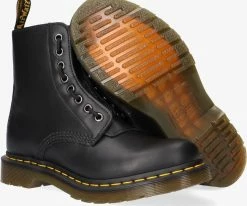 Dr martens 1460 pascal front zip bottines à lacets en noir -Bottes Femme Soldes 91016 4