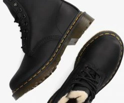 Dr martens 1460 w bottines à lacets en noir -Bottes Femme Soldes 91020 5