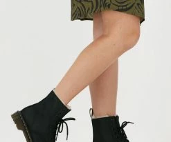 Dr martens 1460 w bottines à lacets en noir -Bottes Femme Soldes 91020 8