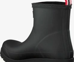 Hunter play boot short bottes en caoutchouc en noir -Bottes Femme Soldes 97146 3